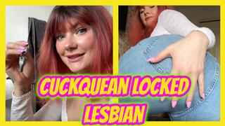 MILF Neighbour Cuckqueans Locked Lesbian with Jeans Booty & Key Flush