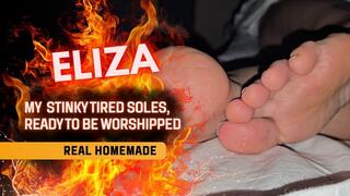 My Stinky tired soles, ready to be worshipped.