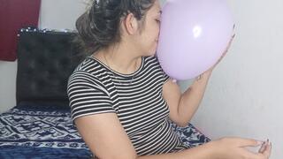 I inflated my balloon and rubbed it against my big nose