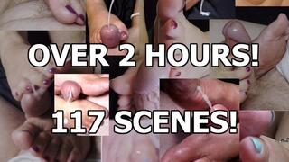TeeeaFeeea's MASSIVE Footjob Toejob Compilation video!! OVER 2 HOURS of non-stop cum spraying cumshots! 117 scenes!! GOON for HOURS if you can handle this non-stop jizzfest!