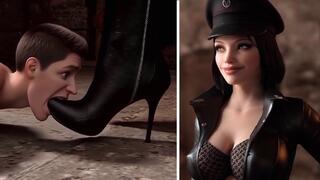 Giantess Prisoner's Boot Gagging Session