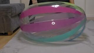 bouncing on a large water ball