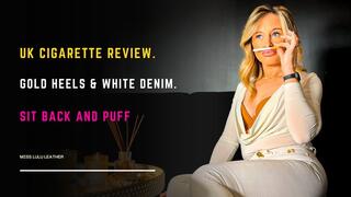 4K British Glamour Smoker | Mature Blonde Cigarette Brand Breakdown & Honest Reaction - Miss Lulu Leather