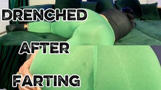 My Juicy Ass Farts in Your Face - Green Tights Wet Perv Tease!