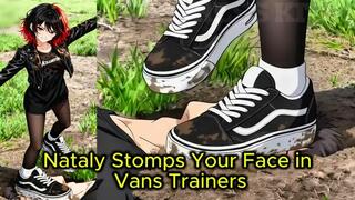 Vans Face Trample - Nataly Uses Your Face as a Doormat | Femdom Trampling JOI