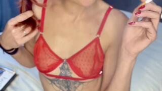 Cigarette Tease - Green Eyes Red Hot Lingerie)