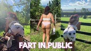 Can't Stop Farting During Trail Walk Outdoor Public Farts Chubby Girl
