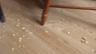 clean up the mess in the kitchen