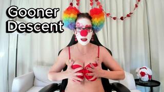 Gooner's Descent - Clown Femdom Mind Melt - Stroke Slave Transformation - Sara Desire XO - HD 1080p MP4