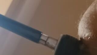 Machine fucking his tight hairy ass