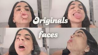 Faces reflected in the glass