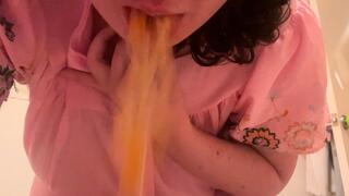 Cute girl throw up compilation