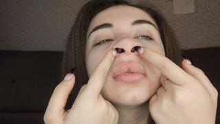 A demonstration of a stupid face, and nose holes PART2