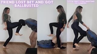 Lytta makes Ballbusting Bet with her friendzone friend - He pay her Shopping if he lose - BALLBUSTING - FEMALE DOMINATION - FOOT DOMINATION - FEMDOM - CBT - HUMILIATION - FOOT SLAVE - BOOTS - FINDOM cbt