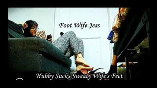 Jealous Hubby Sucks Wife's Sweaty Slutty Feet