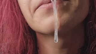 Strings of snot are running down my face.