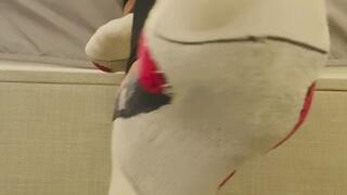 Post workout smelly feet JOI