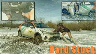 Sima stuck hard in the snow tights 15 denier boots Kio Rio 4K Full Video 12 min