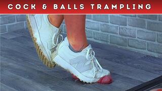 Trampling Your Cock & Balls In My Dirty New Balance Trainers (108) - Cock Cam - CBT Ballbusting Crush