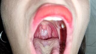 Let me give you a tour of my mouth - CLOSE UP visible uvula.