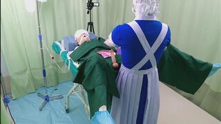 Intern Nursing Student Practices Milking & Handjob on Mannequin Patient