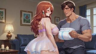 Diaper Fantasies #1B: Whispers of My Padded Secret (Animated)