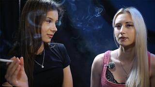 Smoking from Her Hands