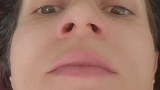 Maximum Nostril Flare While Lying on My Back on the Bed