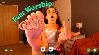 Feet worship video call