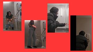 FOUND PUBLIC RESTROOM FROM LAST CHRISTMAS W LOUD FARTING PEEING N CHATTING