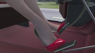 Chevy Caprice Cranking Template - Lady T in Red Stiletto Pumps 1080p