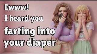 Bratty girl gets upset at you farting and messing in your diaper | ABDL audio