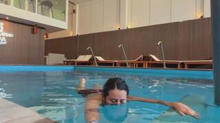 Achieving longer breath holds in an indoor warm water pool