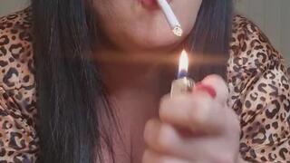 STEP-MUMMY PVC SMOKING IN THE KITCHEN JOI