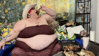 SSBBW Cowgirl Biggest Ever BBQ Feast SD