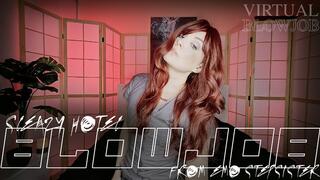 Sleazy Hotel Blowjob from Emo Stepsister