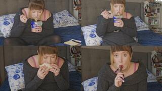 Food Eating face stuffing Mukbang whilst talking about sexual experiences