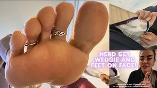 College Nerd got Wedgie and Foot Smother on face - Lytta Blond and Mia - FOOT WORSHIP - FOOT SMELLING - FEMDOM - FOOT DOMINATION - WEDGIE - FEMALE DOMINATION - SOLES - SMOTHER - fw