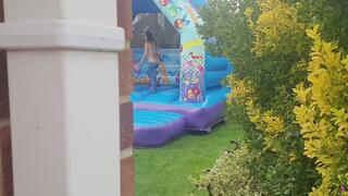 Spying The Neighbours Bouncing Butt Crack