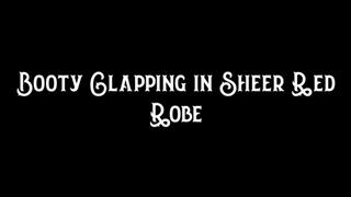 Booty Clapping in Sheer Red Robe 720p