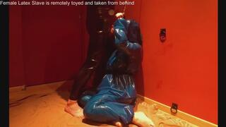 Latex Bondage Heat: Wall-Chained Tease to Bedside Doggy