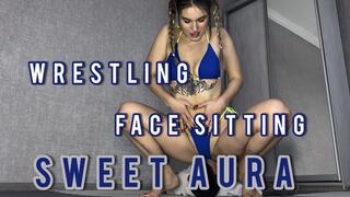 Under the Power of Sweet Aura — Wrestling & Face Sitting Domination