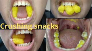 Crushing snacks vore