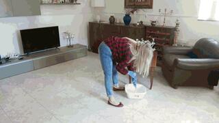 Cleaning in Ballet Flats MP4