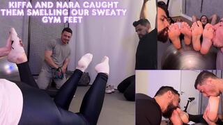Goddess Kiffa and Goddess Nara Caught them Smelling Our Sweaty Gym Feet Now they have to Worship them - PG - FOOT WORSHIP - FOOT SMELLING - SNEAKERS - SOCKS - SWEATY - STINKY - SMELLY - SOLES - SNEAKERS - FOOT FETISH -