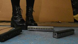 trampling old model trains