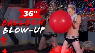 Liam Idols Blows Up 36" Red Balloon in Jockstrap Barefoot