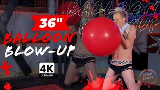 Liam Idols Blows Up 36" Red Balloon in Jockstrap Barefoot - 4K