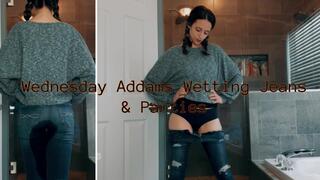 Wednesday Addams Wetting Blue Jeans & Panties