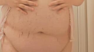 Feedee rough belly play